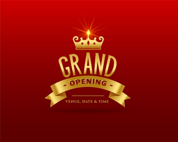 Free vector grand opening premium golden template