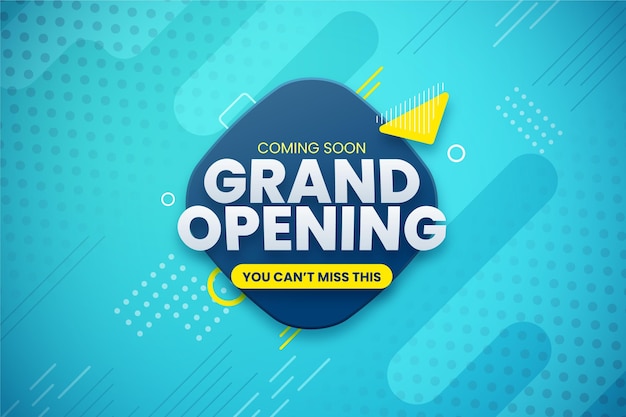 Grand opening soon promo background