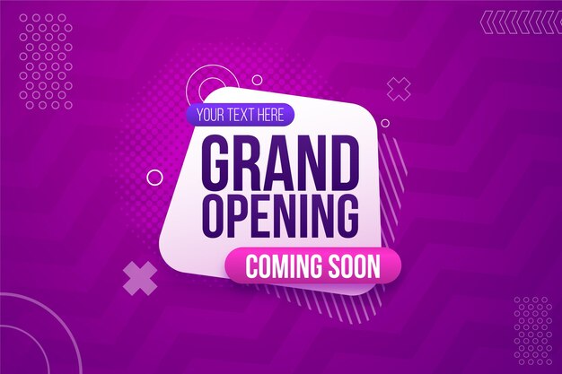 Grand opening soon promo background