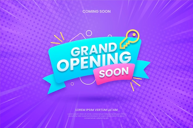 Free vector grand opening soon promo