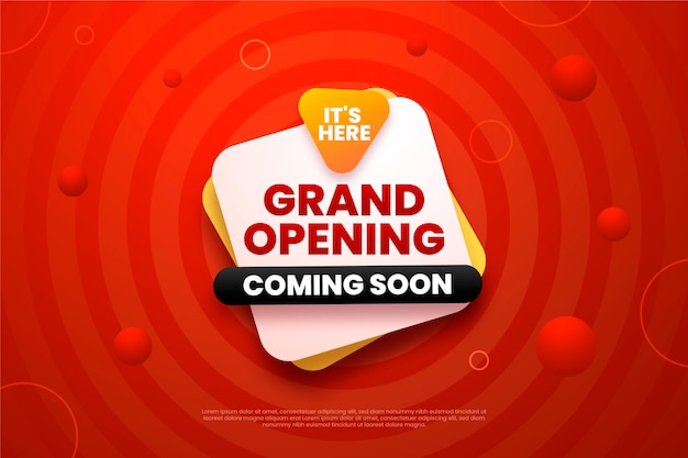 Free vector grand opening soon promo