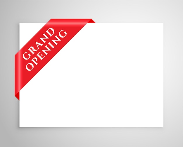 Grand opening tag background with text space