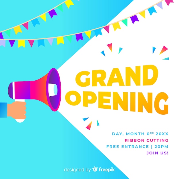 Free vector grand opening