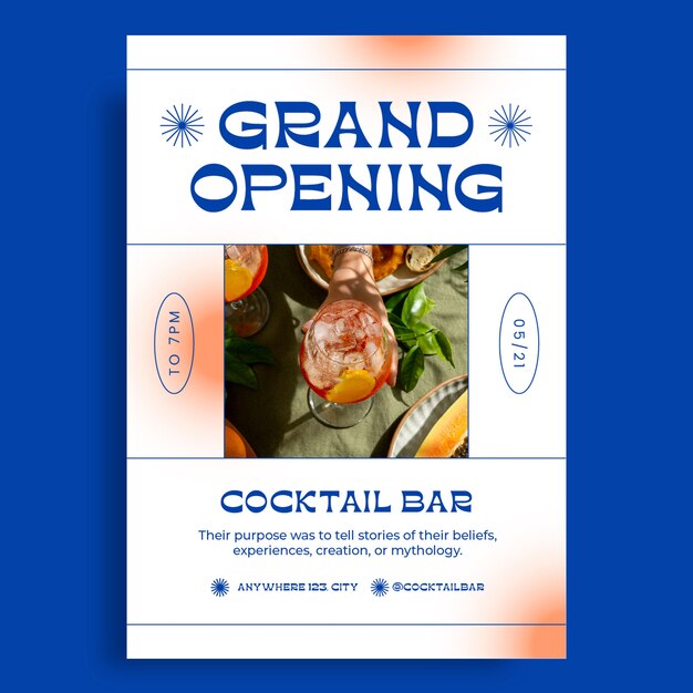Grand openning poster template design