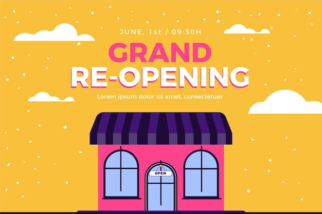 Free vector grand re-opening background design