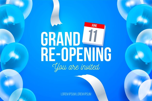 Grand re-opening background you are invited