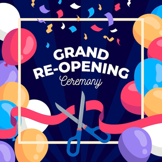 Grand re-opening background