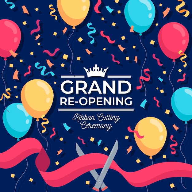 Free vector grand re-opening background