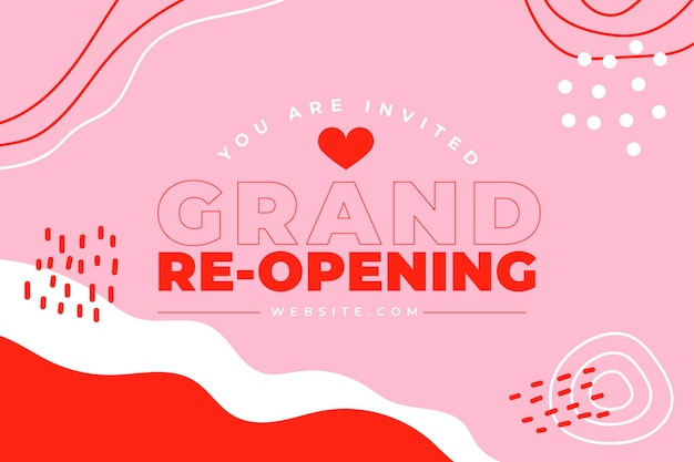 Grand re-opening background