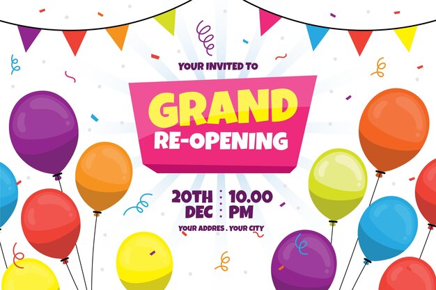 grand re-opening background