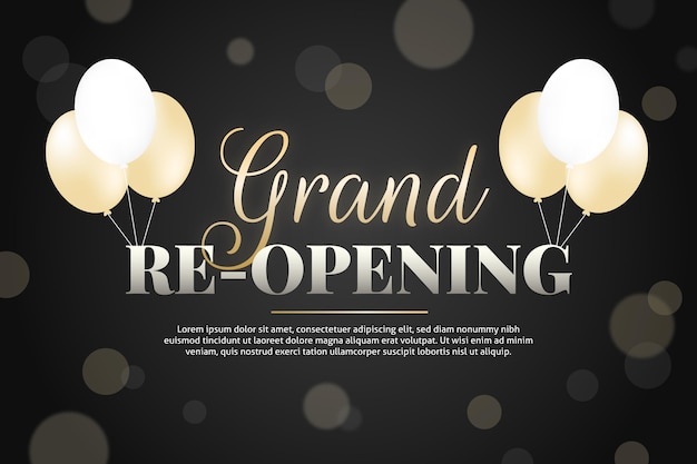 Free vector grand re-opening background