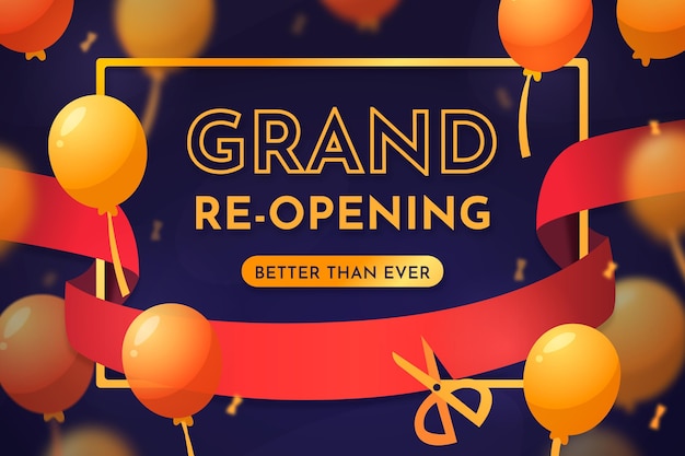 Grand re-opening background