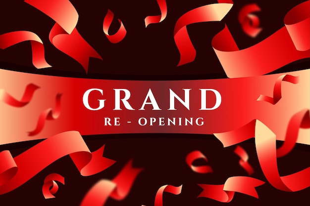 Free vector grand re-opening background