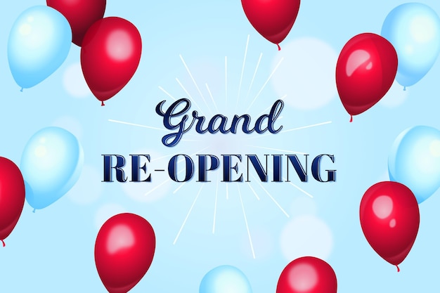 Grand re-opening background