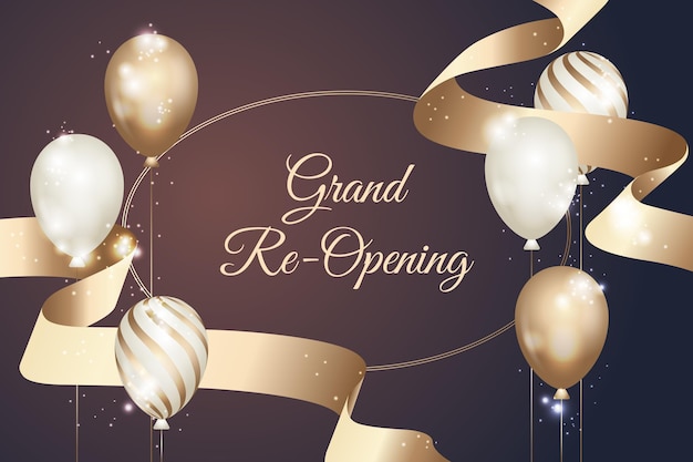 Grand re-opening background