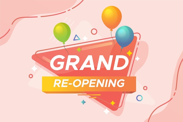 Free vector grand re-opening background