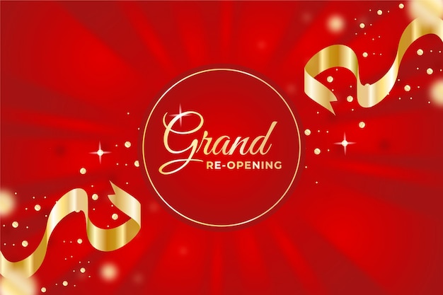 Free vector grand re-opening background