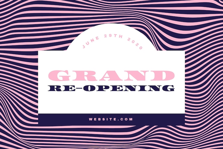 Free Vector grand re-opening background