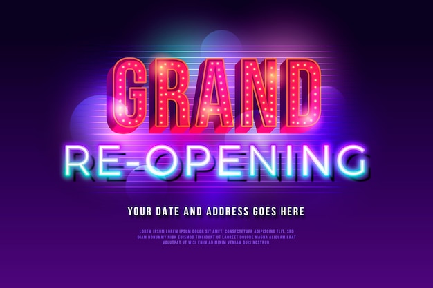 Grand re-opening background