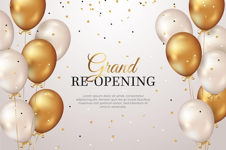 Free Vector grand re-opening background