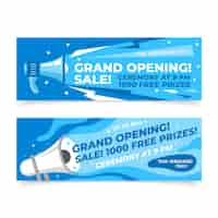 Free vector grand re-opening banner