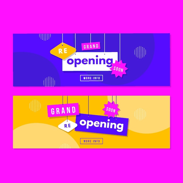 Free vector grand re-opening banner