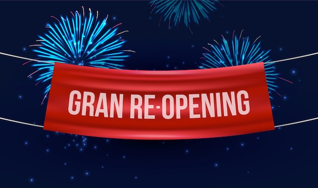 Free vector grand re-opening banner