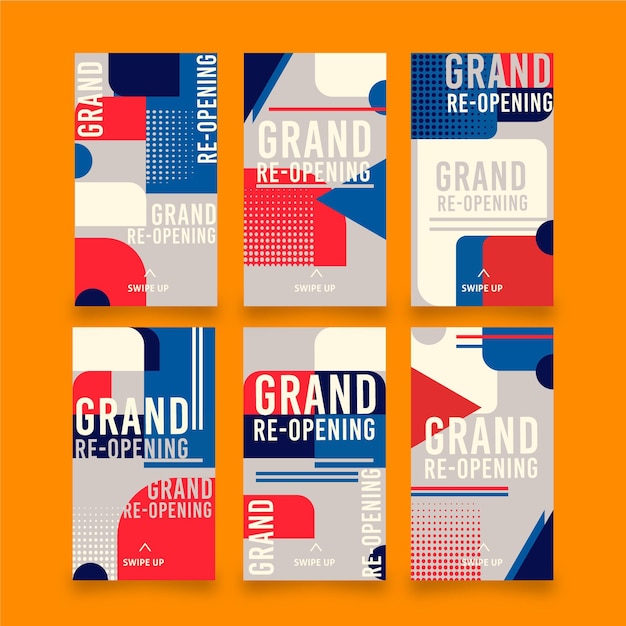 Grand re-opening instagram stories collection