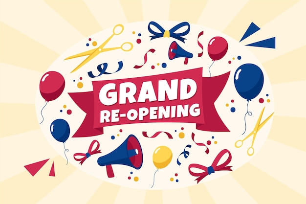 Grand re-opening soon background