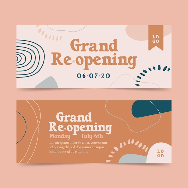 Grand re-opening soon banner template