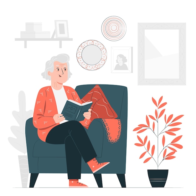 Free vector grandma concept illustration