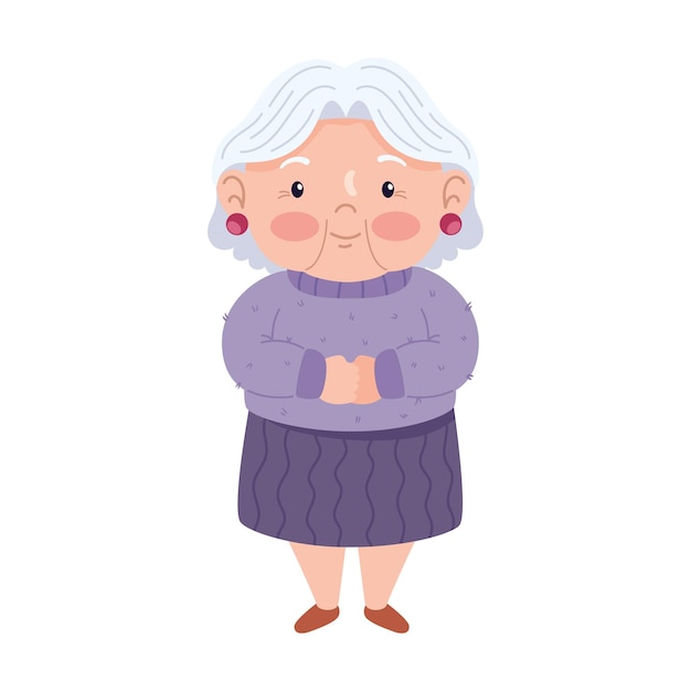 Free vector grandma happy illustration