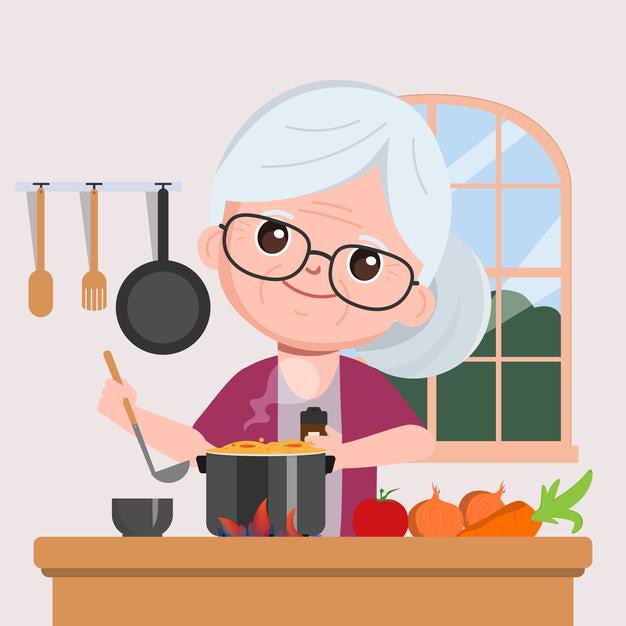 妈妈做饭图片 卡通,妈妈教我做饭小兰一个劲儿往厨房跑