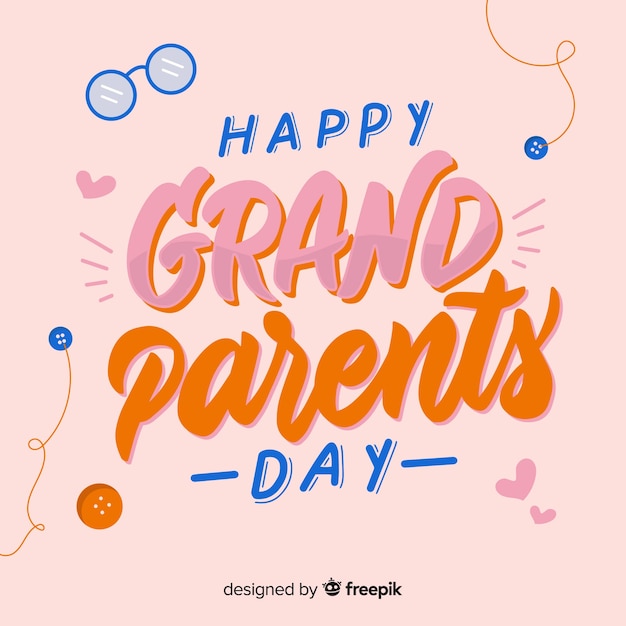 Free vector grandparent's day composition with flat design