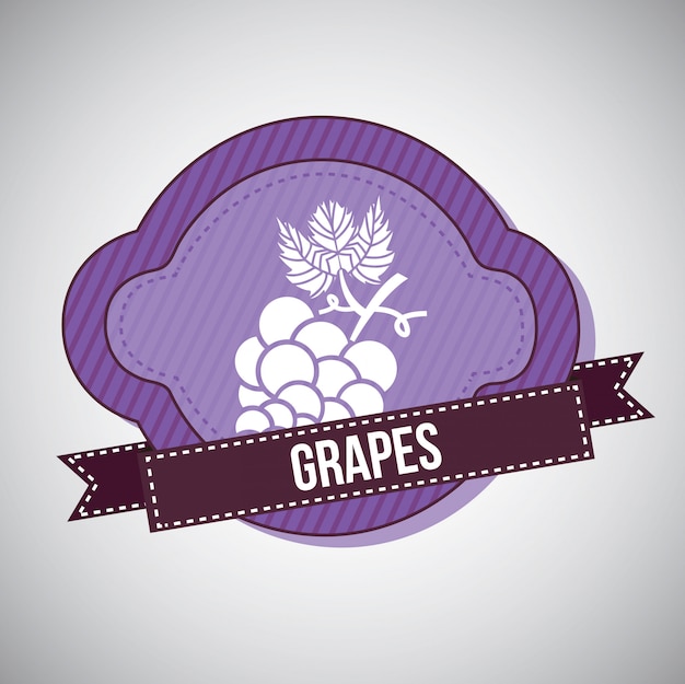 Grapes kon purple with ribbon