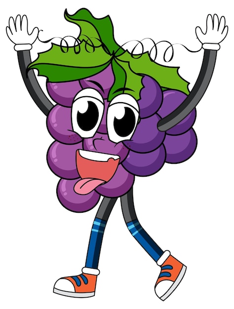 Grapes with arms and legs