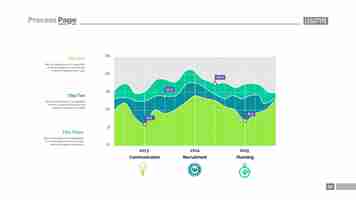 Free vector graph in statistics slide template