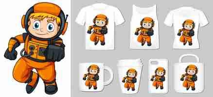 Free vector graphic of astronaut different types of product template