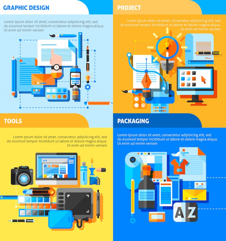 Free Vector graphic design concept icons set 