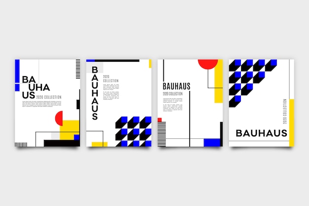 Graphic design cover in bauhaus style with dots