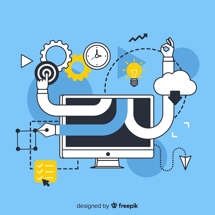 Free Vector graphic design creative process