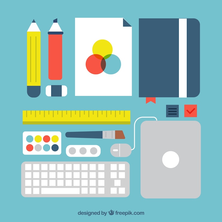 Free Vector graphic design elements collection in flat style