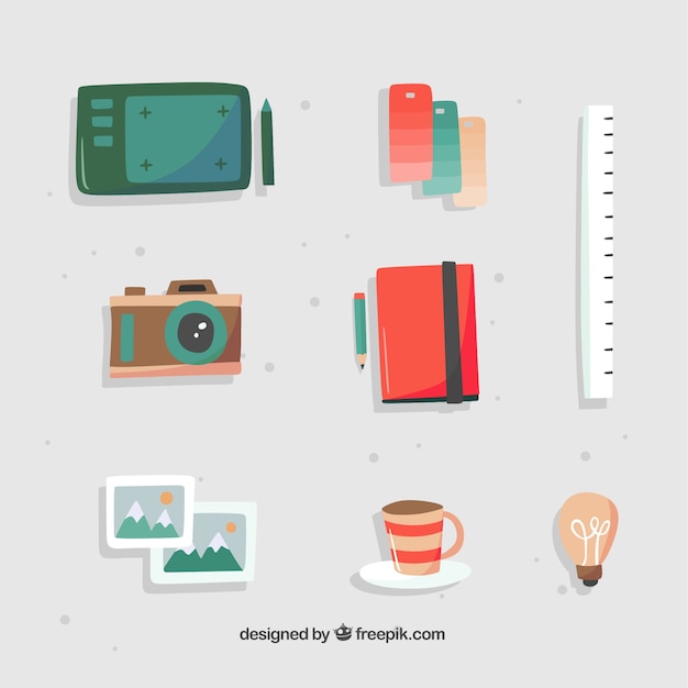 Free vector graphic design elements collection in hand drawn style