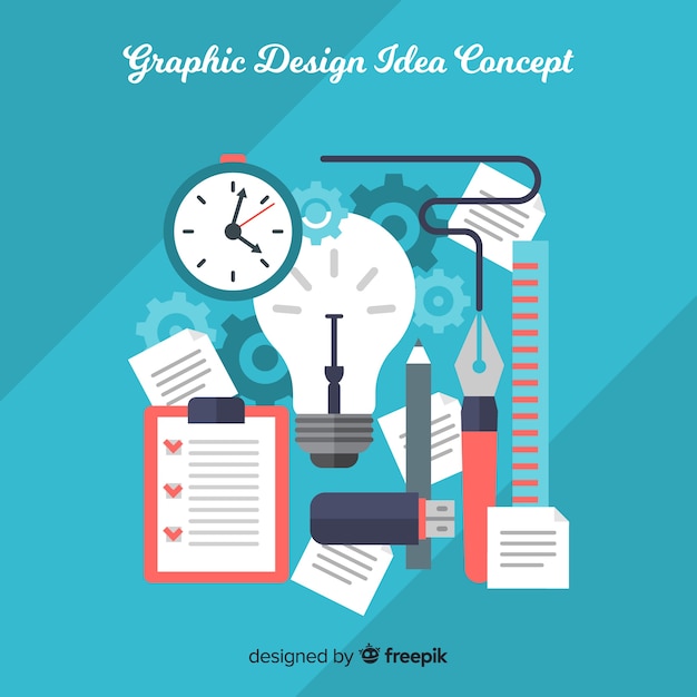 Free vector graphic design idea concept