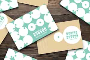 Free vector graphic designer business card template in funny style