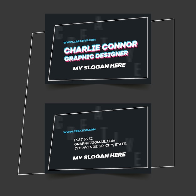 Graphic designer business card template