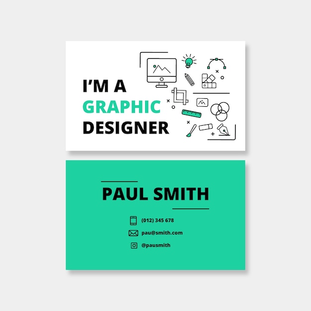 Graphic designer business card template