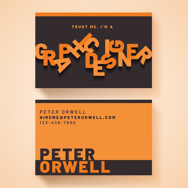 Graphic designer business card template