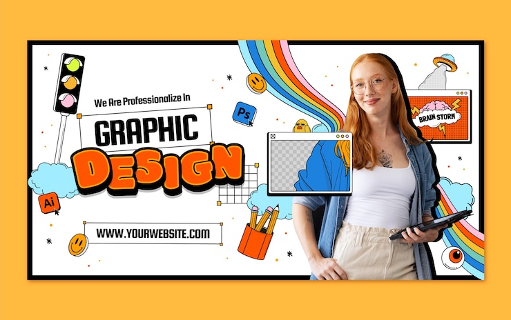 Free Vector graphic designer   facebook template