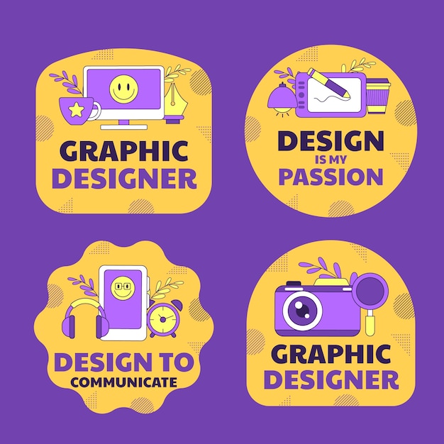 Graphic designer   labels  template